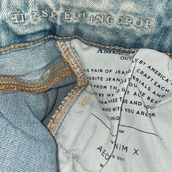 America Eagle next level stretch distressed hi rise jegging crop size 4 short - Picture 13 of 14